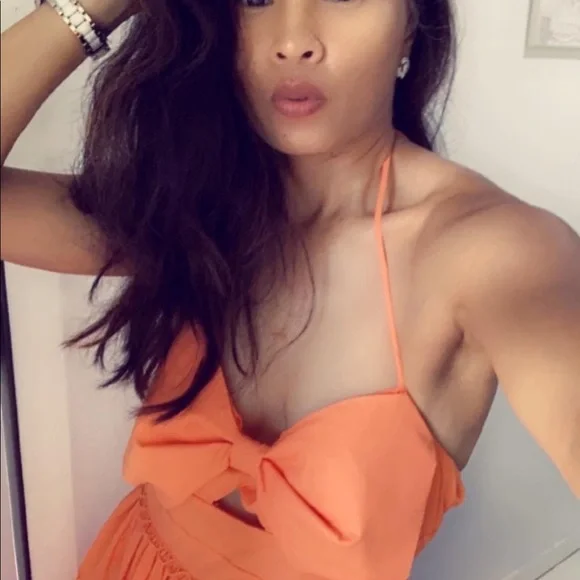 Coral orange dress - Picture 5 of 10